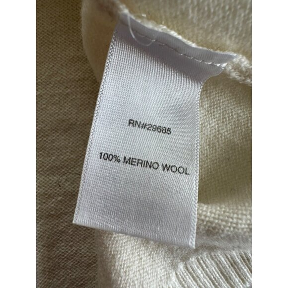 Pendleton Women's Medium 100% Merino Wool Ivory Turtleneck Sweater Timeless - Picture 4 of 6